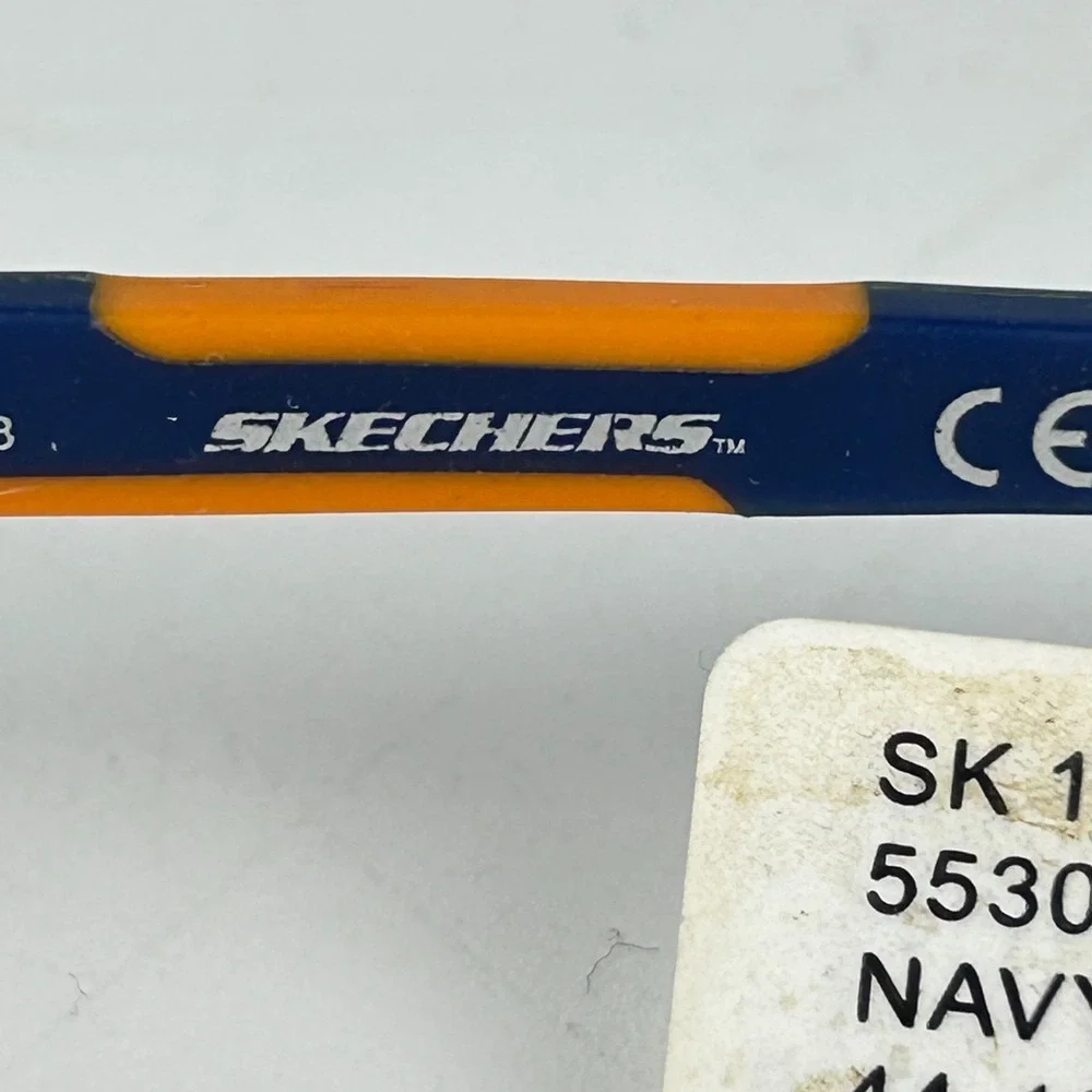 Skechers Youth SK 1110‎ NVOR Eyeglasses Frame Navy Ivory Full Rim 44-16-125